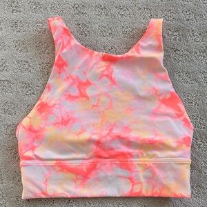 lululemon athletica Pink and Yellow Tie-Dye Top